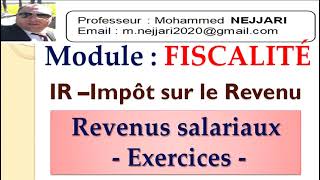 fiscalité  IR  exercices sur lIR salarial  PARTIE 2 [upl. by Pip]