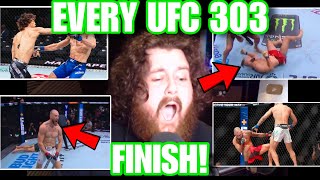 The MMA Guru REACTS To EVERY FINISH On The UFC 303 Fight Card [upl. by Oicaroh502]