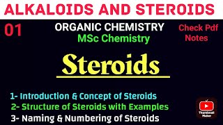 Steroids Introduction amp Structure  Nomenclature mscchemistrynotes steroids itschemistrytime [upl. by Anifesoj]