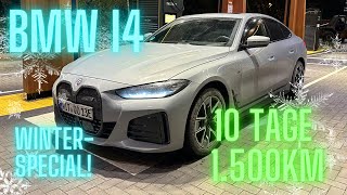 BMW i4 10Tage  1500km – Elektrisches Abenteuer auf Langstrecke Winterspecial [upl. by Yeoj]