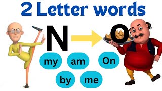 Two Letter Words In English  Phonics for kids  two letter words pronunciation  words [upl. by Yrollam]