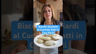 Biscotti Savoiardi al Cucchiaio Fatti in Casa Facili Facili shorts [upl. by Hutner102]