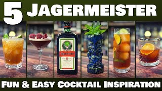 5 Fun amp Easy JAGERMEISTER Cocktails [upl. by Kata]