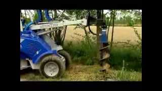 MultiOne S630 mini loader with Auger  Trivella  Erdbohrgerät [upl. by Lahcsap]