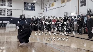 2024 GSK Junior Kendo Tournament  1315 yrs Div GSK R Han vs FDK T Hoshino 11232024 [upl. by Hanala532]