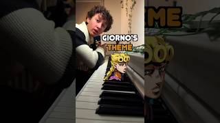 GIORNO’S THEME ON PIANO 🤯 Tutorial piano jojo giorno pianotutorial [upl. by Marashio]