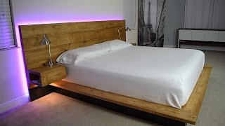 DIY Platform Bed With Floating Night Stands Plans Available [upl. by Noxaj281]