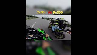 Kawasaki ninja zx10r vs ktm Rc 390 drag race with Raja dc shortszx10rktmviral [upl. by O'Brien]