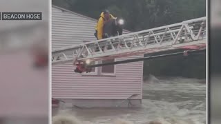 Firefighters rescued nearly 20 from flooded restaurant in Oxford [upl. by Seraphine]