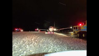 Plane slides off taxiway at DIA after landing no injuries reported [upl. by Hannej]