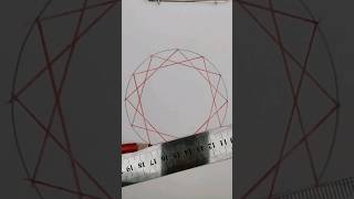 geometric pattern of twelve pointed stars drawing art euclid [upl. by Allie]