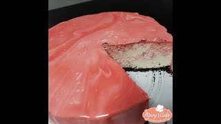 COMO HACER CHEESECAKE DE COCO CON FRAMBUESA GLASEADO ESPEJO😍 [upl. by Ettenot]