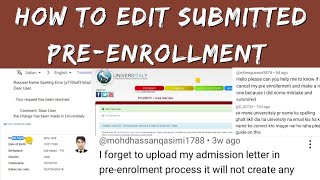 How to Edit submitted PreEnrollment at Universitaly How to make changes in submitted PreEnrolment [upl. by Adlog439]