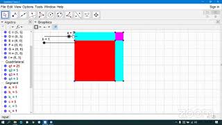 HOW TO PROVE  ab2 FORMULA BY GEOGEBRA [upl. by Rezal]