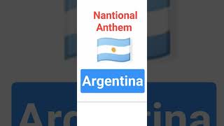 Argentina Flag and National Anthem nationalanthem anthem flag [upl. by Fiann]