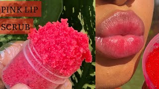 How To Get PINK LIPS 💋 In One Week How to make effective pink lips scrub for plump lips [upl. by Rashidi870]