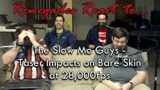 Renegades React to The Slow Mo Guys  Taser Impact on Bare Skin at 28000fps [upl. by Cj]