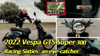 2022 Vespa GTS Super 300 Racing Sixties test ride an eyecatcher [upl. by Rann278]