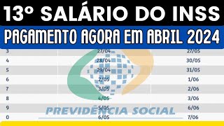 13Âº SALARIO DOS APOSENTADOS VAI SER PAGO AGORA EM ABRIL VEJA AS DATAS OFICIAIS [upl. by Rob]