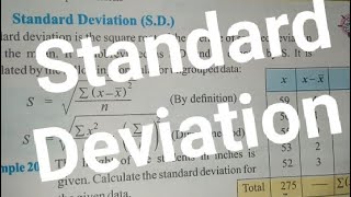 How to find the Standard Deviation SD  Statistics Class 8  10  11  math class channel [upl. by Roid379]