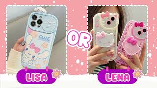 Lisa or Lena  Sanrio Edition Cinnamoroll and Hello Kitty Phone Case cinnamoroll hellokitty [upl. by Niple833]