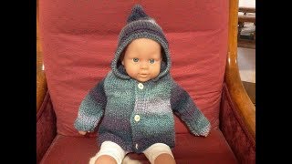 Tuto tricot  tricoter un gilet à capuche pour bébé  tricot facile [upl. by Evanthe479]