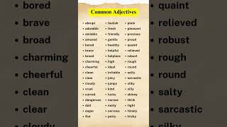 Common Adjectives in English Learn with Examples adjective vocabulary learningenglish grammar [upl. by Fan145]