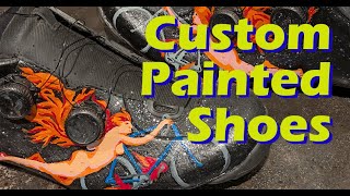 Custom painted cycling shoes [upl. by Gelhar]