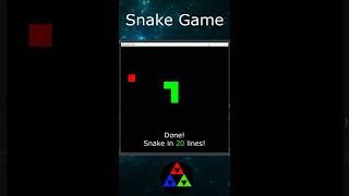 Snake Game in 20 Lines with Python  Pygame [upl. by Fonville725]