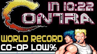 World Record Contra Low in 1022 Coop  Best speedruns of all time [upl. by Tnafni]