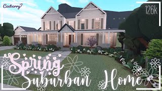 Bloxburg  Suburban Spring House 126k  Speed Build [upl. by Robbie465]