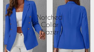 How To Draft A Notched Collar Blazer  Easy Pattern Drafting Tutorial [upl. by Lymann]