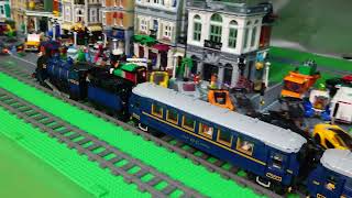 lego Orient Express 21344 pulling 3 carriages with only 1 large powered up motor [upl. by Inot]