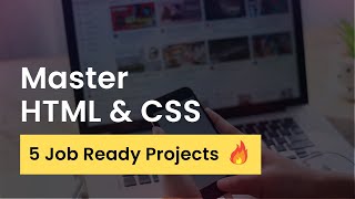 HTML And CSS Projects for Beginners 2024  HTML amp CSS Tutorial With 5 Projects Source Code [upl. by Ekusuy]