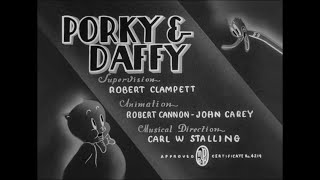 Looney Tunes  Every Daffy Duck Opening 193738 [upl. by Ymmas]