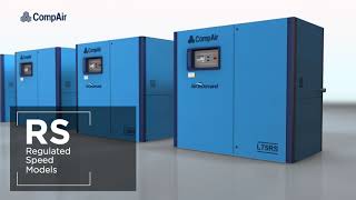 New 55 to 75 kW lubricated screw air compressors from CompAir [upl. by Birgitta]