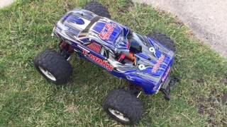 Tmaxx 3300KV Brushless  First Run on 3S [upl. by Nalyak]