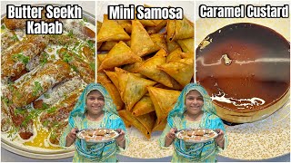 Ramzan Iftari  Aslam Ka Butter Chicken Seekh Kabab  Street Style Mini Samosa  Caramel Custard [upl. by Leilani]