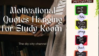 Motivational Quotes Hanging for Study Room 📕  Easy Diycraft for kids diy [upl. by Atekahs]