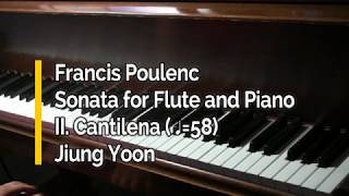 Piano part Poulenc Sonata for Flute and Piano II Cantilena ♩58 [upl. by Ecyned]