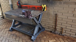 I make an IndustrialStyle HeavyDuty Steel Workbench and Welding Table [upl. by Seiden]