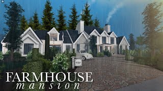 Giant Farmhouse Mansion Bloxburg Speedbuild [upl. by Sucramaj951]