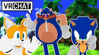 Eggman Disguises Himself As Sonic  SONIC DUMBASS ADVENTURES Sonic VR Chat [upl. by Eiknarf]