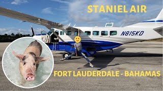 Staniel Air  Amazing Flight from Fort Lauderdale to Bahamas Exuma [upl. by Noside]