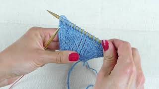 Tutoriel tricot  les augmentations perlées  kfb pfb [upl. by Gierc]