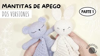 Como hacer mantitas de apego crochet osito y conejo Parte1 [upl. by Sheeb]