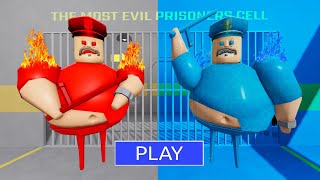 NEW UPDATE FIRE BARRY VS WATER BARRY in BARRYS PRISON RUN New Scary Obby Roblox [upl. by Tera144]