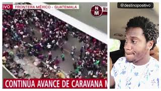 caravana de Hondureños  Reacción Destino positivo [upl. by Buford]