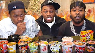 EXTREMELY SPICY NOODLE CHALLENGE With Dezz amp Punga 🌶️ [upl. by Ecyned]