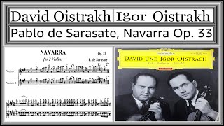 David Oistrakh amp Igor Oistrakh plays Navarra Op33  Pablo de sarasate [upl. by Greenquist]